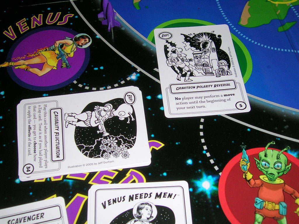 Detail of board and cards